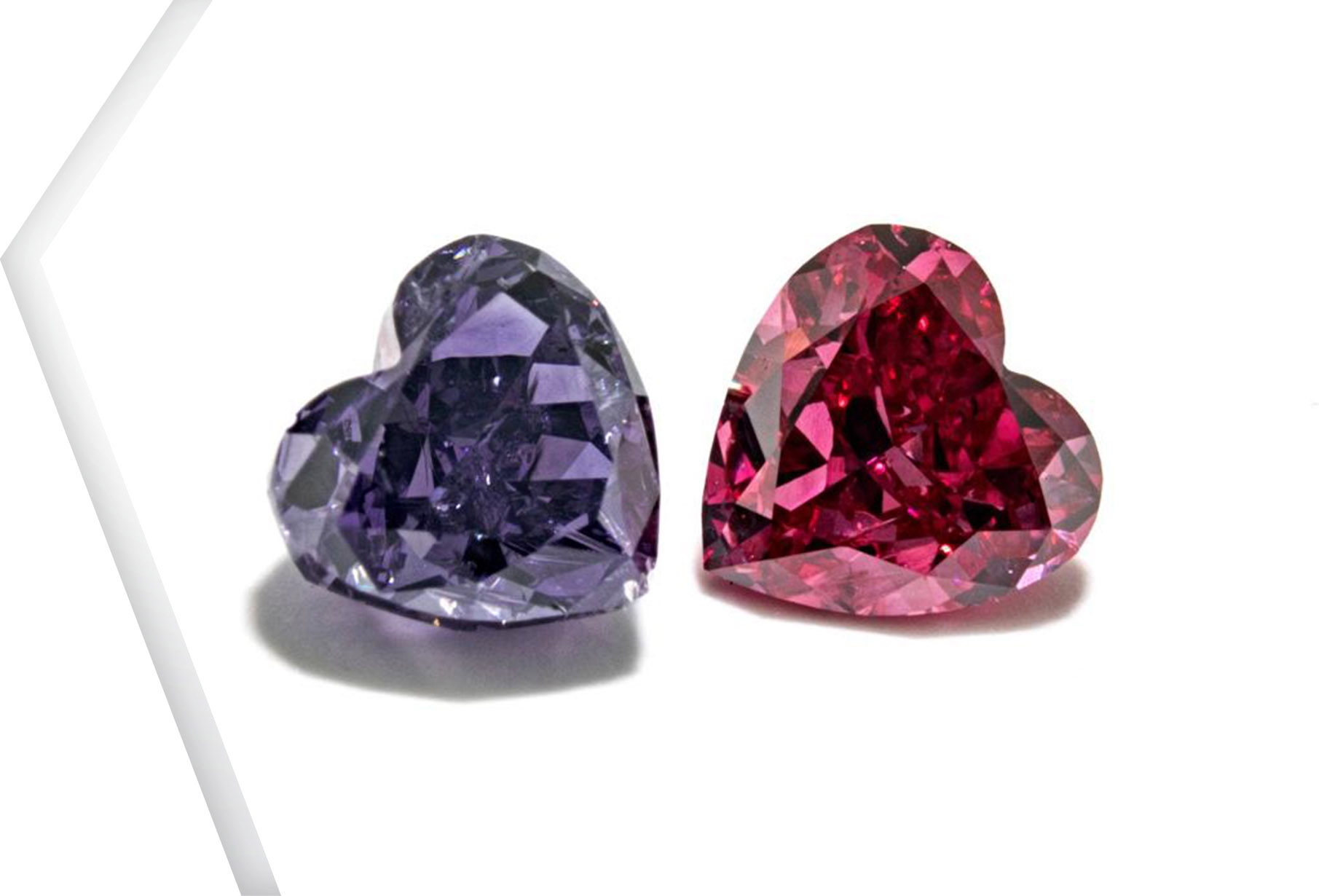 colored diamonds - red and violet diamonds